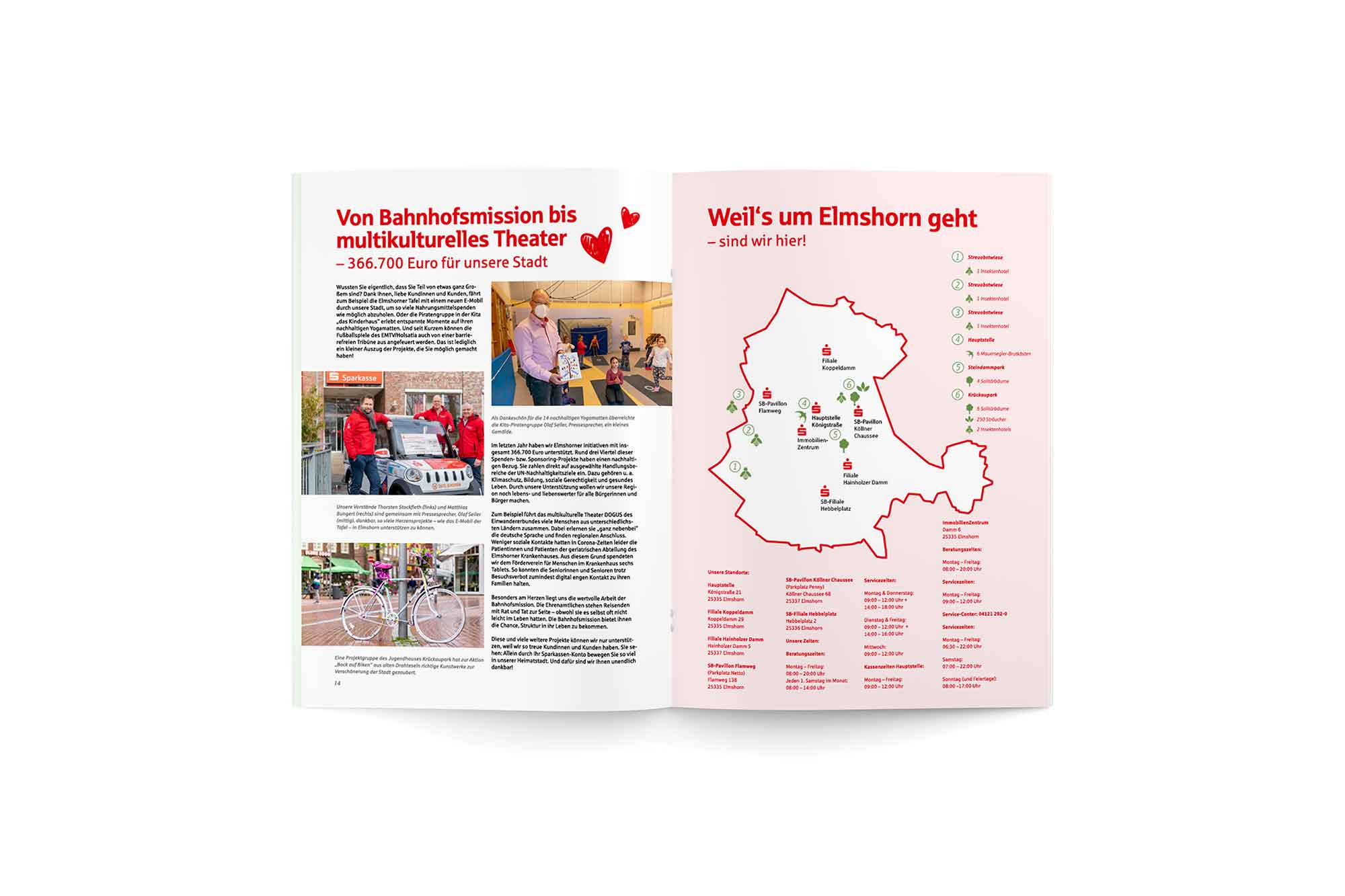 Nuii Brand Communications - Sparkasse Elmshorn - Einblick 2022 - Seite -14-15